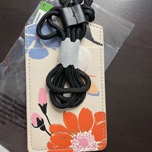 Kate Spade Floral Key & Card Holder - Cream, Orange, Blue